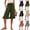 36# Army Green, variant on Cotton Linen Ruffle Hem Culottes for Women 2026 Casual Lightweight Shorts Smocked Waist Wide Leg Short Pants Black XXL