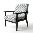 thumbnail image 2 of Designart "White Abstract Pattern" Upholstered Scandinavian Accent Chair - Arm Chair, 2 of 5