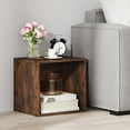 thumbnail image 2 of Costway 1 PCS Cube Storage Organizer Stackable Open Book Shelf for Small Space Storage System Brown, 2 of 9