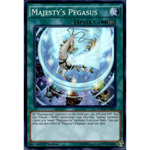 Yu Gi Oh Dimension Of Chaos Single Card Super Rare Majestys Pegasus Docs En058 Walmart Com