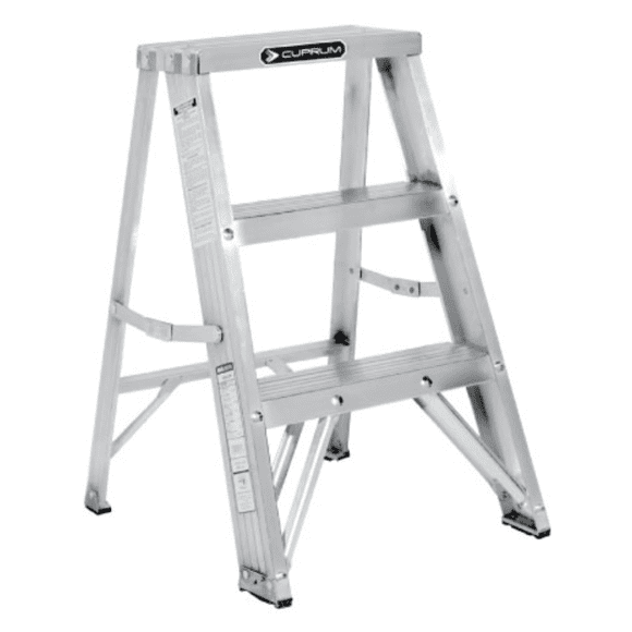 ESCALERA ALUMINIO 2 PELDAÑOS 150 KG CUPRUM 429-02N