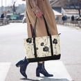 thumbnail image 4 of FORMRS Canvas Laptop Tote Bag for Women with 15.6" Computer Compartments Shoulder Handbag, Small Black Flowers, 4 of 7
