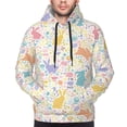 thumbnail image 2 of Bingfone Flower Color Rabbit Men's Drawstring Hoodie Long Sleeve Pocket Sweatshirts-4X-Large, 2 of 6