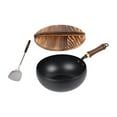 thumbnail image 1 of DOLITY 9.45inch Wok Pan Boiling Induction Cooker Cookware for Hotel Restaurant Home Hammer pattern, 1 of 9