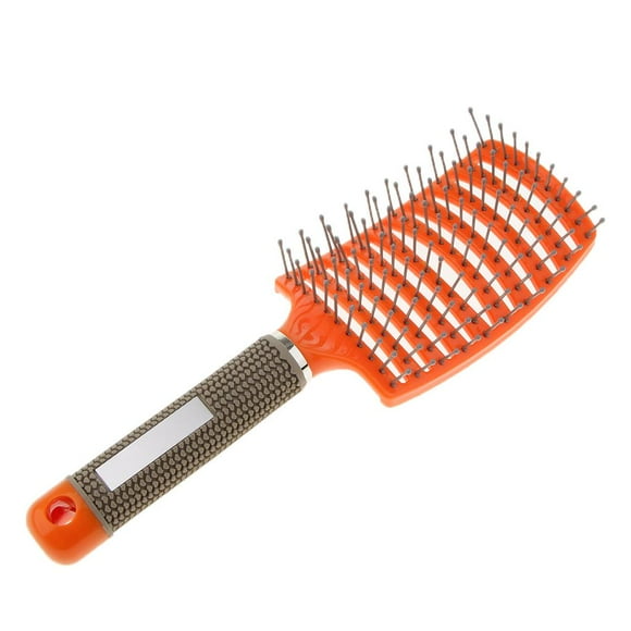 Cepillo de pelo ventilado Macarena Cepillo de pelo para desenredar con ventilación curvada para mujer naranja