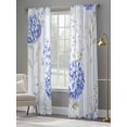 thumbnail image 4 of Hydrangea Striped Sheer Curtains for Living Room Bedroom Vintage Floral Botanical Sheer Curtains 84 Inch Long 2 Panels Set Light Filtering Curtain Window Treatments Drapes for Dining Room, 4 of 6