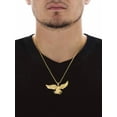 thumbnail image 3 of PalmBeach Jewelry Men's Round Cubic Zirconia Eagle Pendant Necklace 1 TCW Gold-Plated 20" or 24", 3 of 4