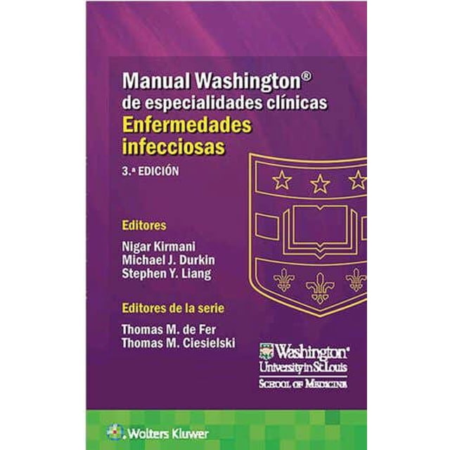 Manual Washington WOLTERS KLUWER de Especialidades Clínicas Enfermedades Infecciosas Pasta Blanda