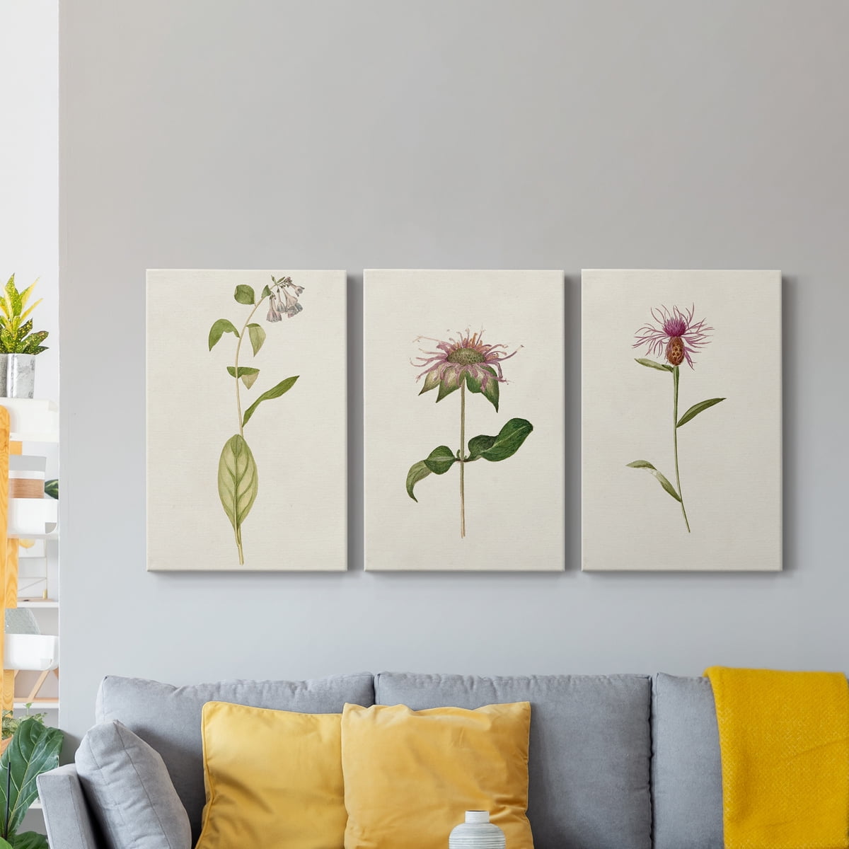 Mauve Garden Flowers IV Premium Gallery Wrapped Canvas - Ready to Hang - 40 x 60 Each