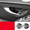 thumbnail image 2 of Carbon Fiber Car Door Handle Bowl Cover Trim For Mercedes-Benz C E GLC Class W205 X253 GLC260L E3000L C200L 15-21 LHD, 2 of 4