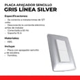 thumbnail image 2 of KIT 2 PLACAS CON APAGADOR SENCILLO Sanelec tipo ESCALERA GRIS SILVER, 2 of 5