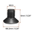 thumbnail image 3 of Uxcell M3.5 x 6mm Phillips Screw Fastener Black Zinc Plated 50 Pack, 3 of 5