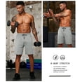 thumbnail image 6 of Men's Running Athletic Shorts with Zipper Pockets Mesh Quick Dry Workout Gym Shorts for Men Tennis Basketball Hiking, 6 of 10