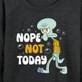 thumbnail image 3 of SpongeBob SquarePants - Squidward Nope Not Today - Women's Lightweight French Terry Long Sleeve Shirt, 3 of 6