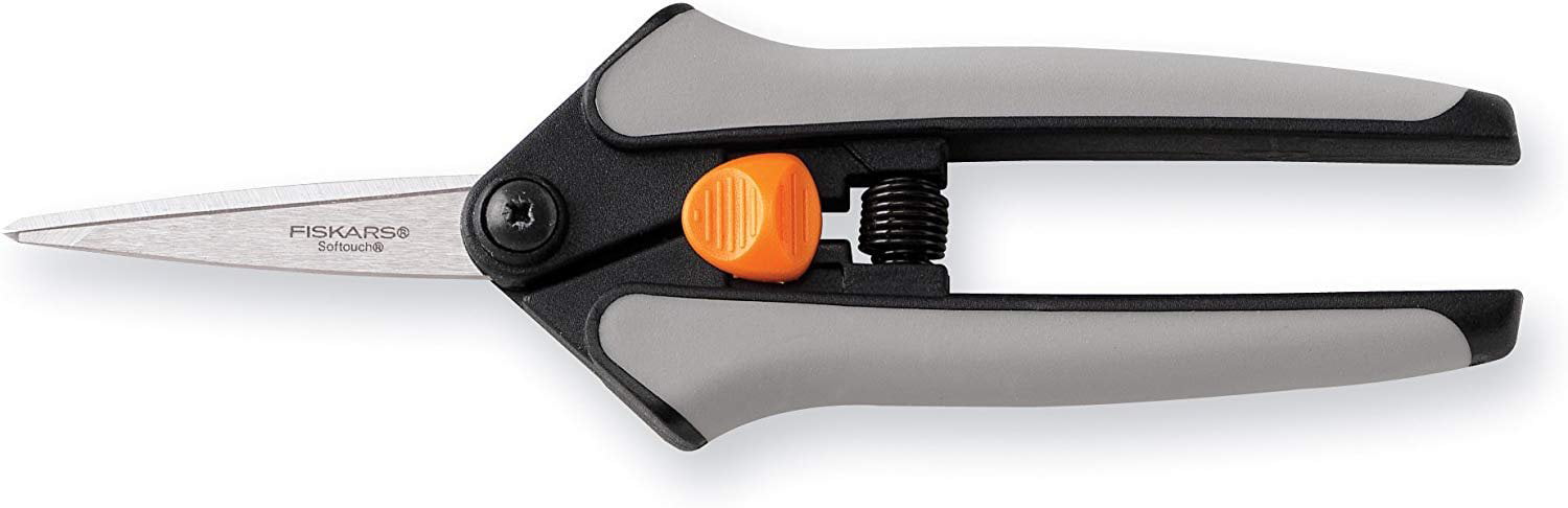 399240-1003 Non-Coated Blades Orange/Black 2 Pack Fiskars Softouch Micro-Tip Pruning Snip