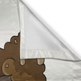 thumbnail image 3 of Ambesonne Groundhog Day Kitchen Curtains, Marmot Blue Flowers, 55"x45", Taupe Off White and Chocolate, 3 of 3