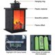 thumbnail image 3 of Chimenea eléctrica de llama falsa, vela LED, linterna para chimenea, linterna de jardín para jardín al aire libre con pilas, linterna LED con efecto de llama resistente a la intemperie, 3 of 5