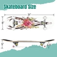 thumbnail image 2 of 31'' Complete Skateboard 7 Layer Canadian Maple Double Kick Deck Skateboards Deer animal skull flowers feathers Watercolor vintage style Skate Board for Beginner Adult Gifts, 2 of 5