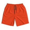 thumbnail image 5 of Wukai Orange Print Beach Trunks with Compression Liner Swimsuit Quick Dry Beach Sports Shorts with Pocket-Small, 5 of 8