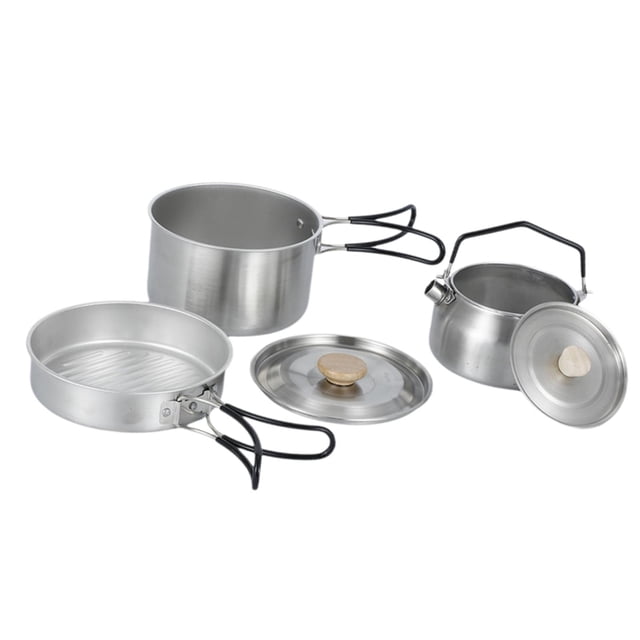 Kit de cocina para acampar, utensilios de cocina para exteriores, utensilios de cocina versátiles, sartén, olla para sopa, barbacoa al aire libre,