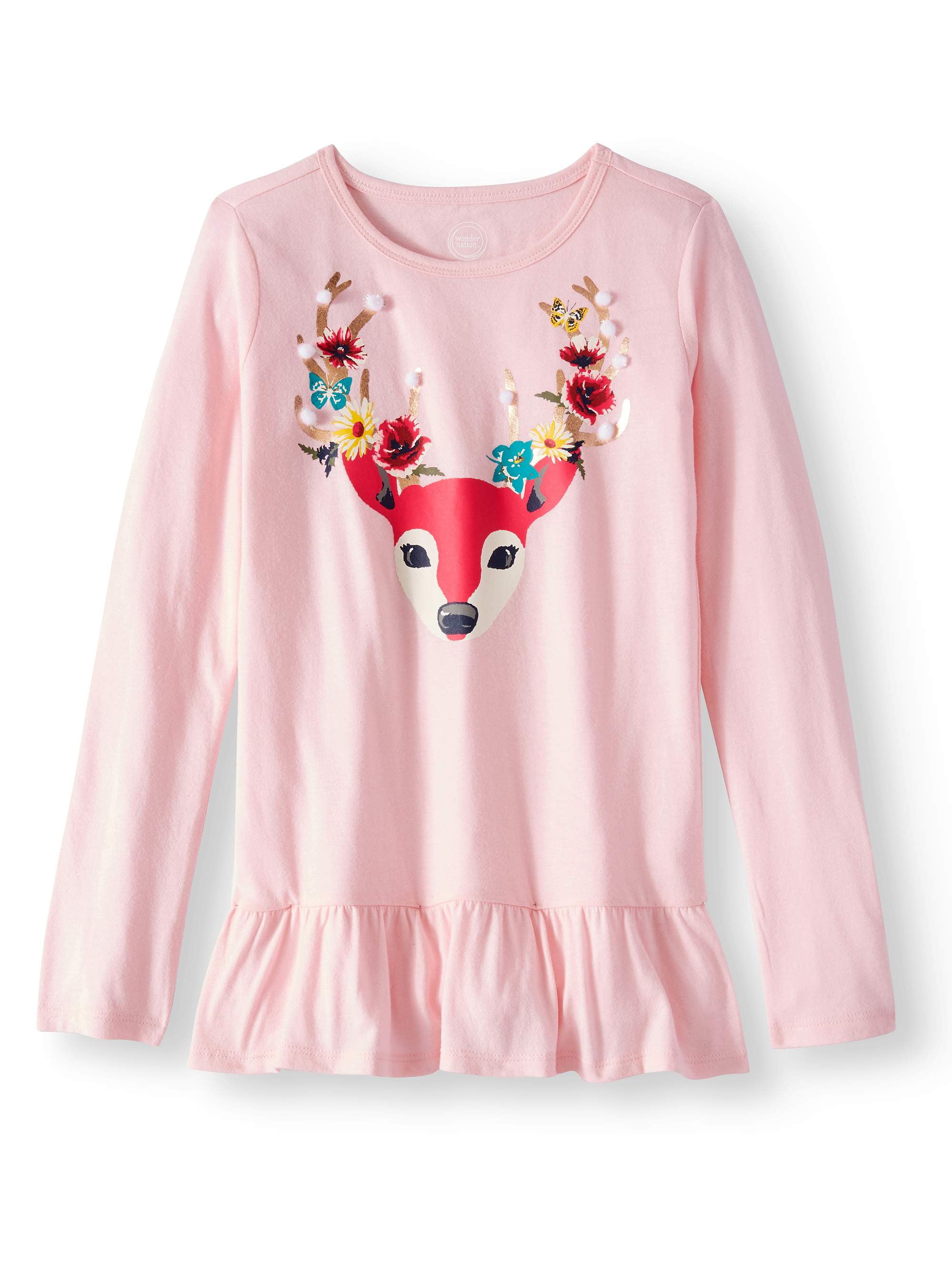 Pink long sleeve shirt walmart Clearance