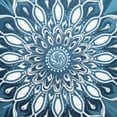 thumbnail image 6 of WYYP Dahlia Floral Medallion Compass Mandala Style Outdoor Fitted Tablecloth White, 6 of 8