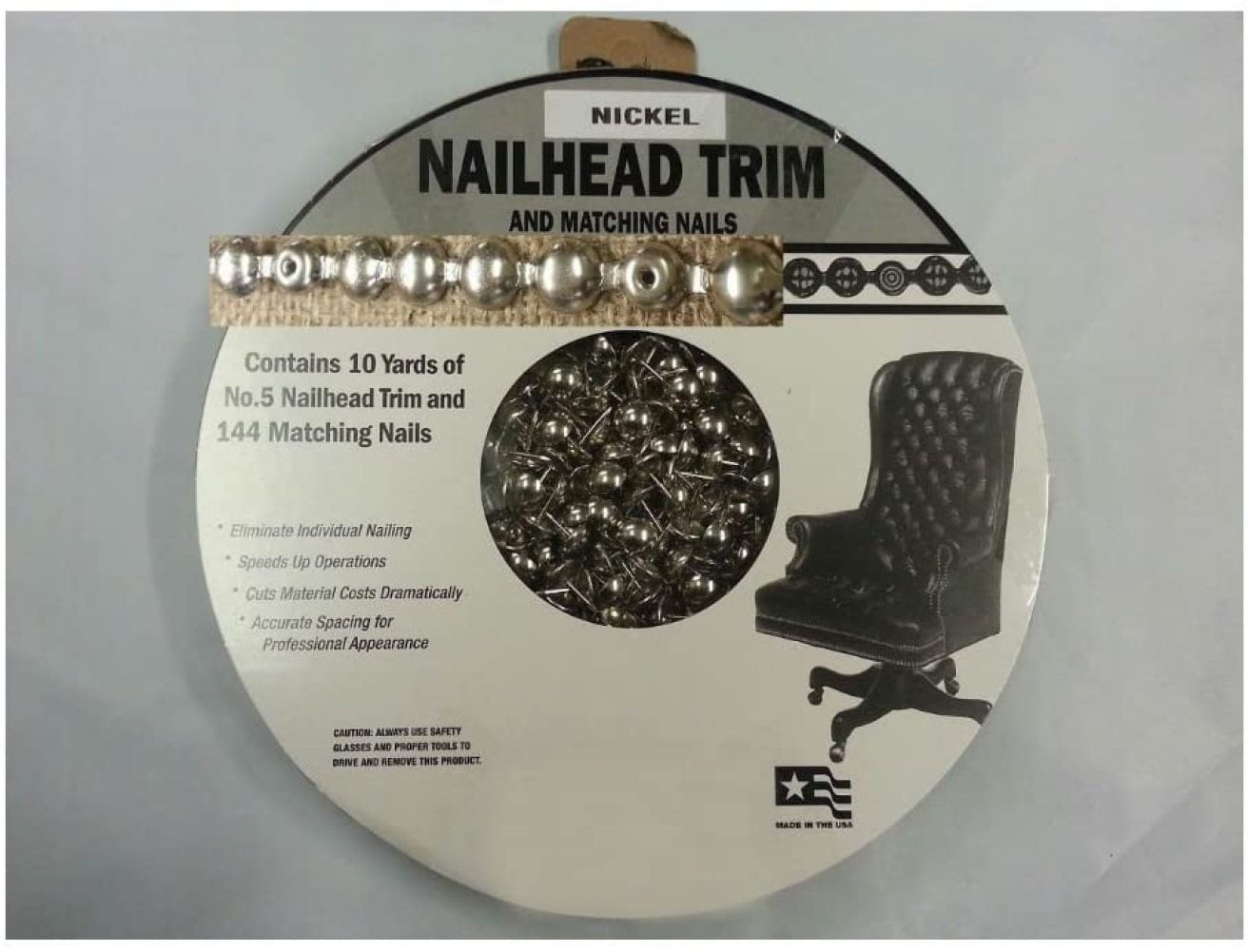Black Nickel 30 feet Nailhead Upholstery Trim Kit 10 Yards Made In The USA 