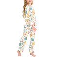 thumbnail image 6 of FORMRS Kids Pajama Set Fleece Long Sleeve Top Relaxed-Fit Pants Lounge Sleepwear, Sizes 3T-11Y, Floral Easter Eggs, 6 of 7
