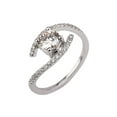 thumbnail image 3 of D-F VS 5.00MM Moissanite Engagement Ring With Diamonds (0.41 ct Moissanite Weight, 0.65 ctw dew) Micro Pave Twist 14K Gold, 3 of 3