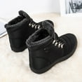 thumbnail image 3 of nsendm Female Shoes Adult Womens Snow Boots Size 8 1/2 Wide Snow Round Velvet Lace Up Men Boots Plus Sport Toe Flat Size 6 Womens Snow Boots Black 8, 3 of 7
