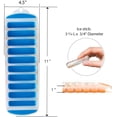 thumbnail image 5 of Silicone Narrow Ice Stick Cube Trays with Easy Push and Pop Out Material,Assorted Bright Colors (11" x 4 1/2" x 1", Set of 3), 5 of 5
