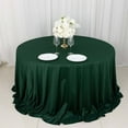 thumbnail image 6 of Efavormart 132" Hunter Emerald Green Premium Scuba Round Tablecloth, Wrinkle Free Polyester Seamless Tablecloth, 6 of 10