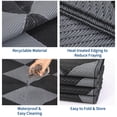 thumbnail image 5 of Garvee Outdoor Rug 8'x10' Waterproof Patio Rug, Portable Modern Geometric Plastic Outdoor Carpet for Camping,Deck, Backyard, Porch Decor, with Storage Bag, Black and Gray, 5 of 6