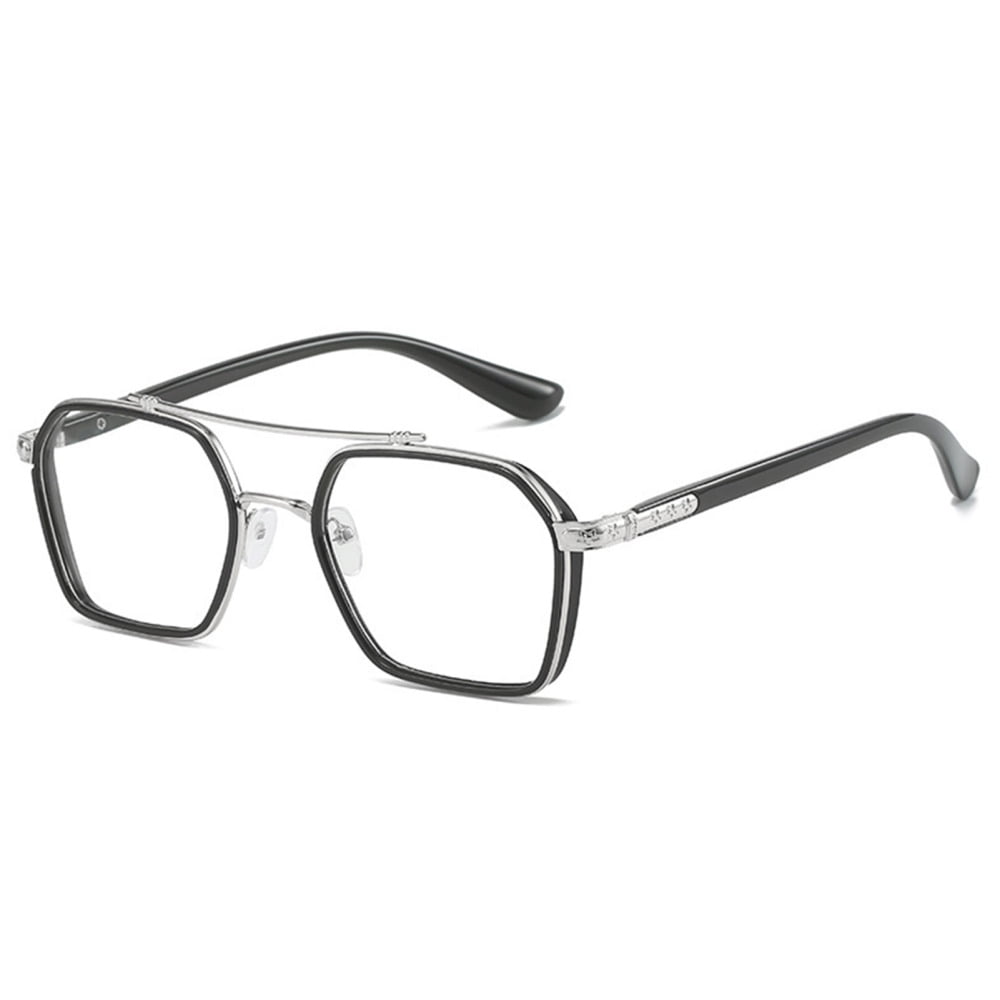 Retro Larg Double Bridge Glasses High Definition Vision Comfortable to