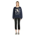 thumbnail image 3 of Hexes on My Exes Women's Juniors Graphic Fleece Sweatshirt with Long Sleeves, Sizes XS-XXXL, 3 of 5