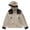 Beige, variant on Women's Loose Oversized Thicken Windbreaker Long Sleeve with Pockets Hiking Blazer Lightweight Zip Down Fall Outdoor Leisure Drawstring Hooded Outerwear Solid Orange XXXL