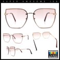 thumbnail image 2 of Womens 1990s Rimless Butterfly Metal Rim Designer Fashion Sunglasses Gold - Light Pink, 2 of 7