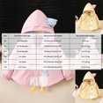 thumbnail image 3 of Vdoaml Toddler Girls Hooded Windbreaker Jacket Kids Cute Duck Embroidery Zip Up Outerwear Children Long Sleeve Coat 12-18 Months Yellow, 3 of 5