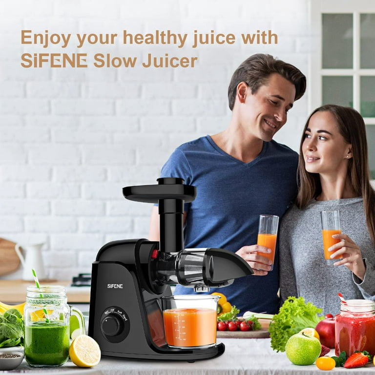  SiFENE Compact Cold Press Juicer, Single-Serve Slow Masticating  Juicer for Small Families, Easy to Clean, Anti-Clog, Quiet Motor, Safe for  Kids, BPA Free for Minimalist Kitchens: Home & Kitchen