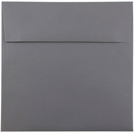 UPC: 0609722707015 | JAM 8.5 x 8.5 Square Envelopes  Dark Grey  25/Pack