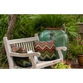thumbnail image 4 of Simply Daisy 18" x 18" Ikat Chevron Indoor/Outdoor Polyester Throw Pillow, Pomegranate, 4 of 4