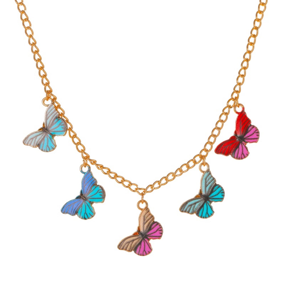 Aktudy Colorful Butterfly Choker 