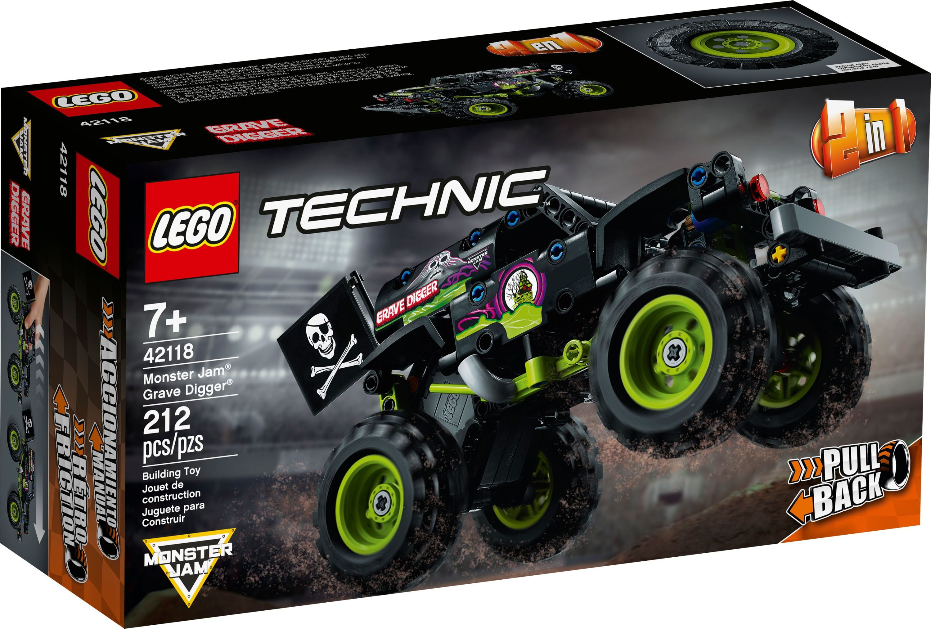 Hvordan Gavmild Norm LEGO Technic Monster Jam Grave Digger 42118 Truck Toy to Off-Road Buggy,  Birthday Gift for Monster Truck Fans, Kids, Boys and Girls 7 plus Years Old  - Walmart.com