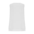 thumbnail image 5 of Women's Sleeveless Chiffon Tank Top, Double Layer Casual Tunic Summer Dressy Casual Beach Blouse Sports Tank Tops for Women White L, 5 of 8