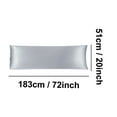 thumbnail image 2 of PiccoCasa Satin Body Pillowcase Silky Long Pillowcase for Hair and Skin, Jumbo Silver, 2 of 8