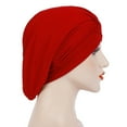 thumbnail image 3 of iHPH7 Head Wrap Scarf for Women Head Wrap Head Wraps for Cancer Patients Women Head Coverings for Women Turbans for Women with Cancer, Red One Size, 3 of 5