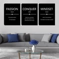 3 Pieces Conquer Canvas Wall Art Inspirational Mindset Quotes Poster ...