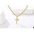 thumbnail image 5 of DORANA Gold Plated Cross Necklaces for Men Boys 316L Stainless Steel Cross Pendant Chain Catholic Christian Religious Birthday Christmas Jewelry Gifts Teen Boys Stocking Stuffers for Kids 20 Inch, 5 of 6