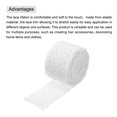 thumbnail image 4 of Unique Bargains Lace Trim 10 Yards 2 Inch Flower Elastic Lace Ribbons for Package Decoration Wedding Headbands White, 4 of 5