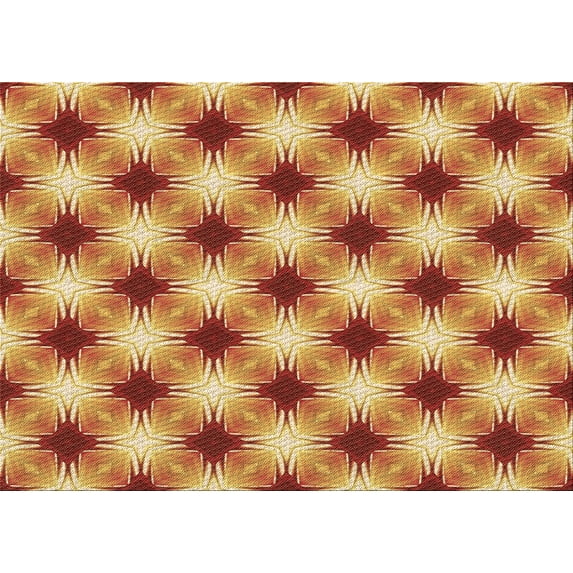 Ahgly Company Machine Washable Indoor Rectangle Transitional Orange Area Rugs, 2' x 5'